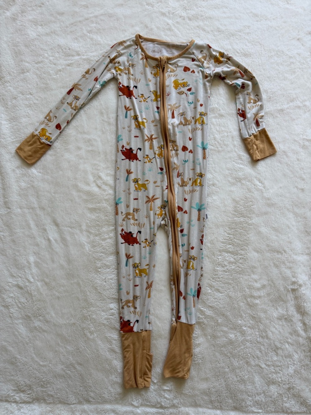 Little Sleepies Lion King Zippy. Size 3T.